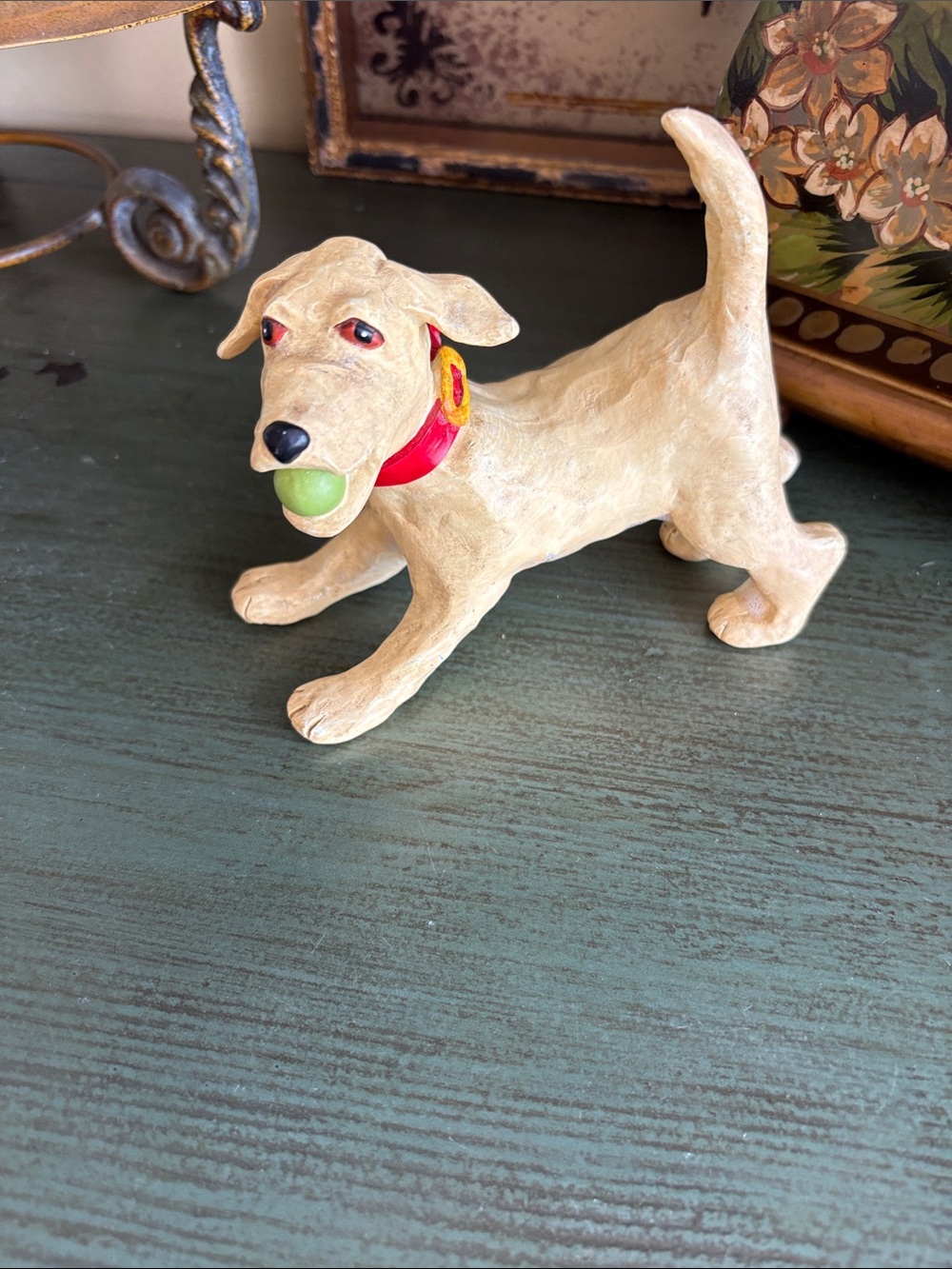 “Sam” the dog by Judie Bomberger signed Sculpture Labrador Retriever Dog